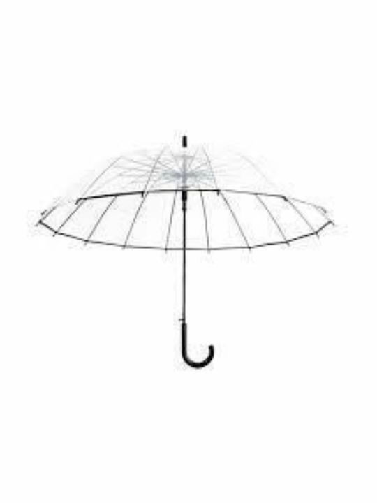 Automatic Umbrella with Walking Stick Transparent