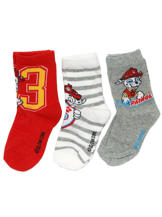 Nickelodeon Boys 3 Pack Ankle Socks Red