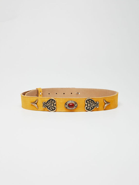 Leathertwist Leather Women's Belt Yellow