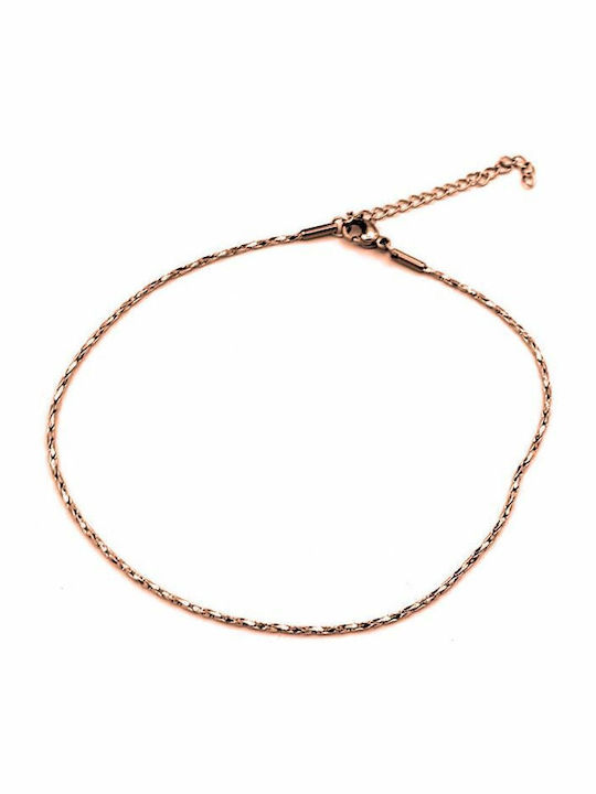 Damen Armband Fußkettchen Kette aus Stahl Vergoldet