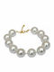 Theodora's Jewellery Damen Armband aus Silber Vergoldet mit Perlen
