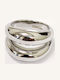Kostibas Fashion Damen Ring aus Stahl Vergoldet