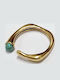 Kostibas Fashion Damen Ring mit Steinen aus Stahl Vergoldet