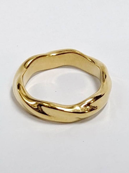 Kostibas Fashion Damen Ring aus Stahl Vergoldet