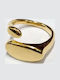 Kostibas Fashion Damen Ring aus Stahl Vergoldet