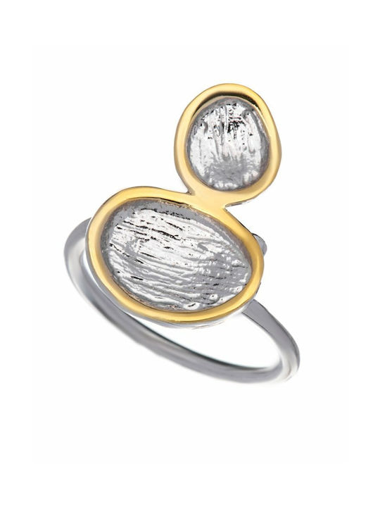 Paraxenies Women's Ring from Silver Gold Plated