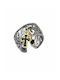 Paraxenies Women's Silver Gold Plated Ring