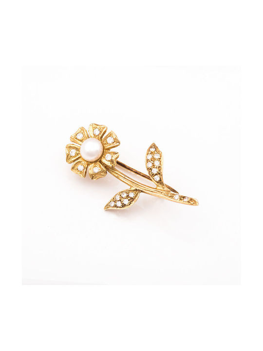 Kosmima Shop Pin Blume aus Gold Gelb