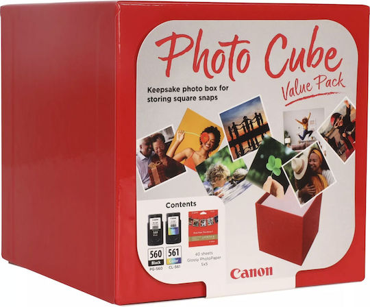 Canon PG-560 Γνήσιο Photo Value Pack με 2 Μελάνια Εκτυπωτή InkJet Μαύρο / Πολλαπλό (Color) (3713C007)