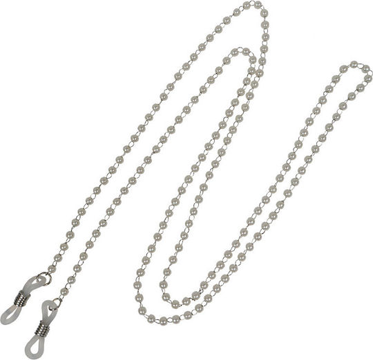 Theodora's Jewellery Αλυσίδα Γυαλιών Ασημί