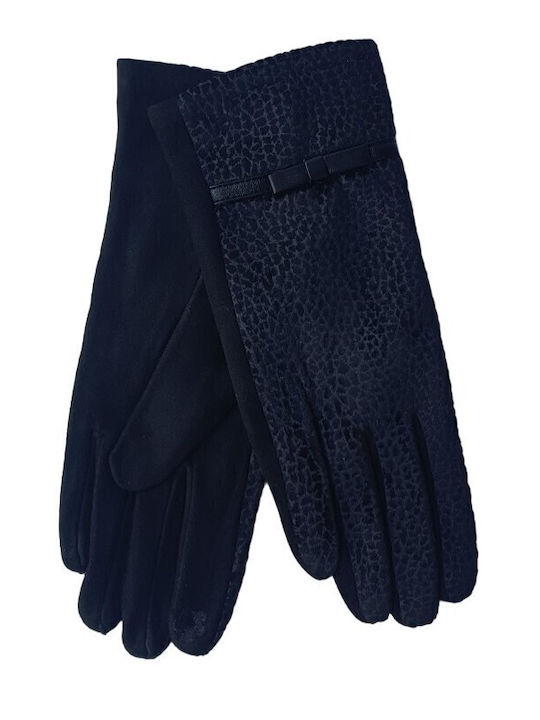 MI-TU Exclusive Navy Μπλε Γυναικεία Γάντια Αφής