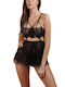 La Lolita Amsterdam Summer Women's Pyjama Set Black