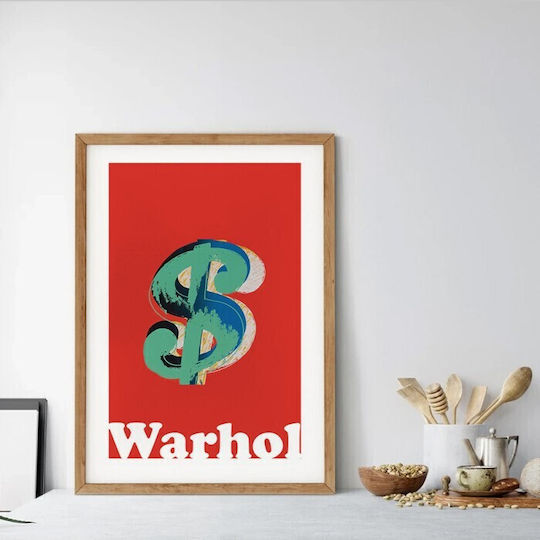 Walls Dollar Sign Αντίγραφο του Andy Warhol Ξύλινο