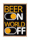 Walls Beer On World Off Gemälde auf Segeltuch 40x50cm