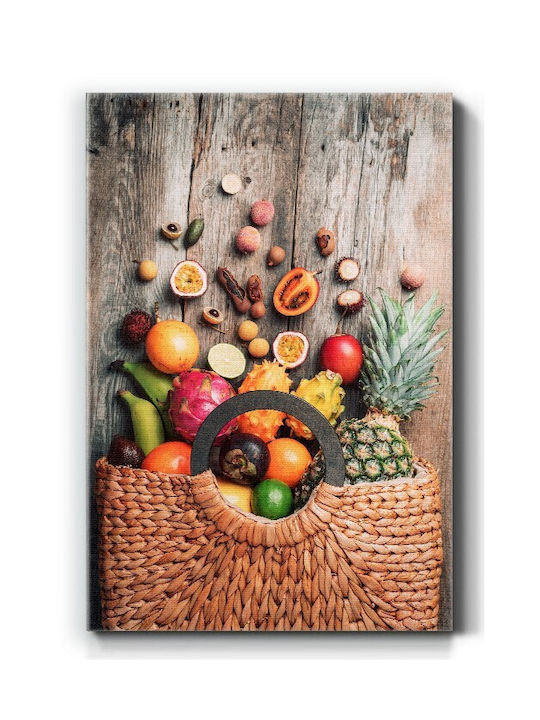Walls Fruits Wicker Bag Canvas Painting 40x50cm