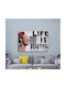 I-gallery Life Is Beautiful Πίνακας Αντίγραφο του Banksy σε Καμβά 90x60cm