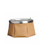 Marine Business Leather Windproof Ashtray Brown