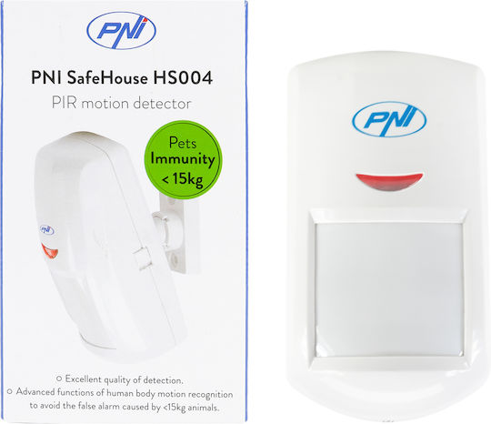 PNI PET Ασύρματος Wi-Fi / RF Αισθητήρας Κίνησης Υπερύθρων 110° Εμβέλειας 12m