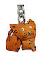 Theodora's Jewellery Leather Keychain Grey