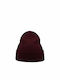 Wind Knitted Beanie Cap Burgundy