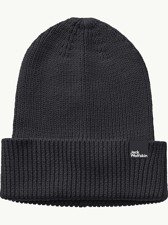Beanie Unisex Σκούφος Πλεκτός σε Μαύρο χρώμα
