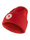 1960 Logo Beanie Frauen Beanie mit Rippstrick in Rot Farbe