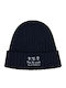 Beanie Ανδρικός Σκούφος με Rib Πλέξη σε Navy Μπλε χρώμα