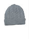 Beanie Cap with Braid Gray