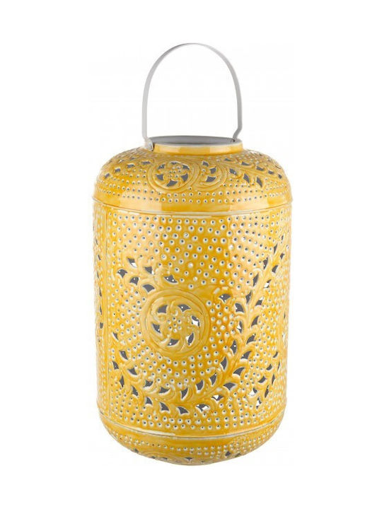 Floortop Metallic Lantern Yellow 30x30x50cm