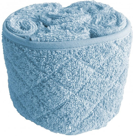 Di Maestro Bath Towel Washcloth 30x30cm Blue 6 Pieces Weight 500gsm