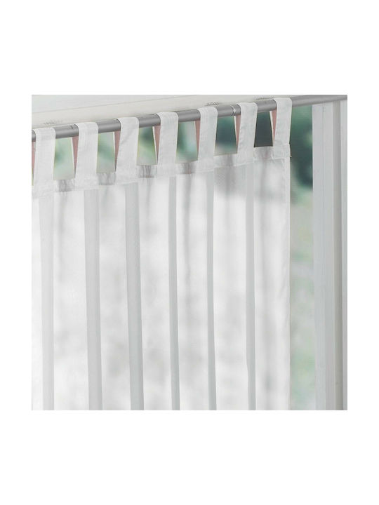 So'Home Vorhang Fenster mit Obere Registerkarte Weiß 324090952_10465_25 240x240cm