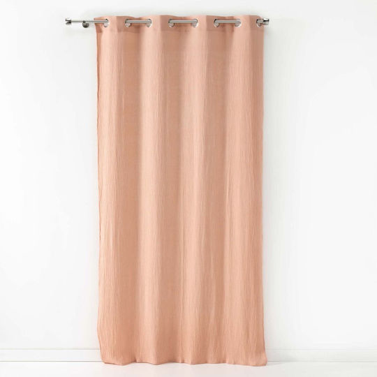 PanOikos Pink Curtain with Grommets 135x240cm
