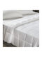 Hauz Pilotă Single cu Umplutură Microfiber 170x230cm Alb