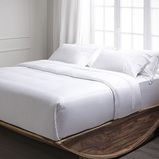 Hauz Σετ Παπλωματοθήκη Υπέρδιπλη με 2 Μαξιλαροθήκες 250x260cm Λευκή