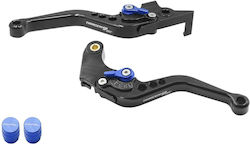 Factory Set of Motorcycle Brake/Clutch Levers Adjustable for Yamaha Tracer 900 Black 8756