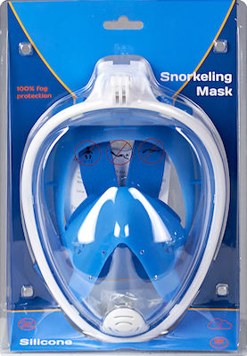 Intex Μάσκα Θαλάσσης Full Face με Αναπνευστήρα σε Μπλε χρώμα
