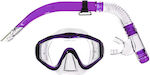 Ocean Diving Mask Set with Respirator Purple