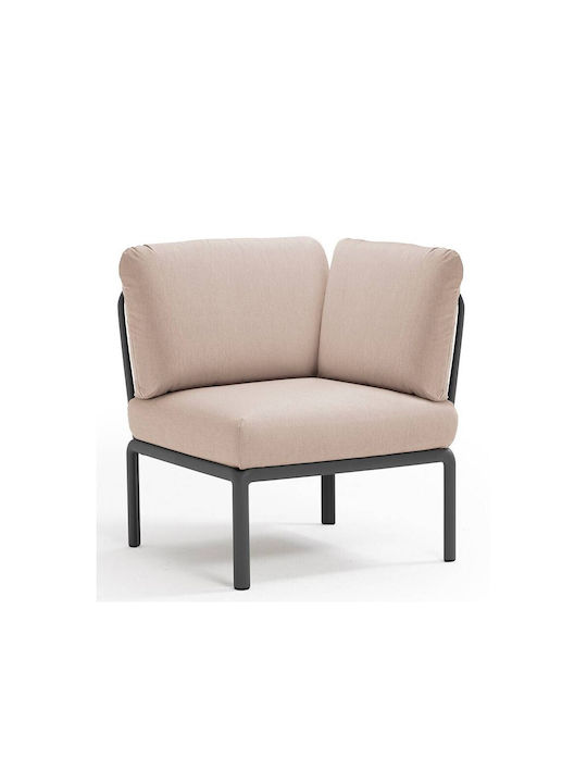 Outdoor-Sessel Polypropylen Rosa mit Kissen 78x78x88εκ.