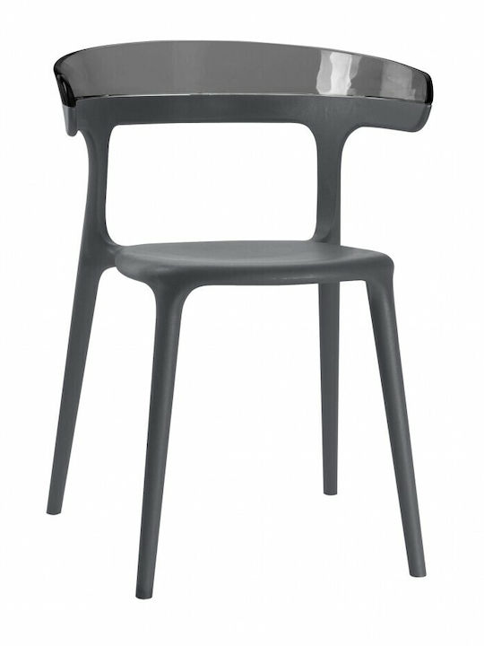 Gartenstühle Kunststoff Luna Schwarze 55x51x77cm