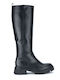 Leder Damenstiefel Schwarz