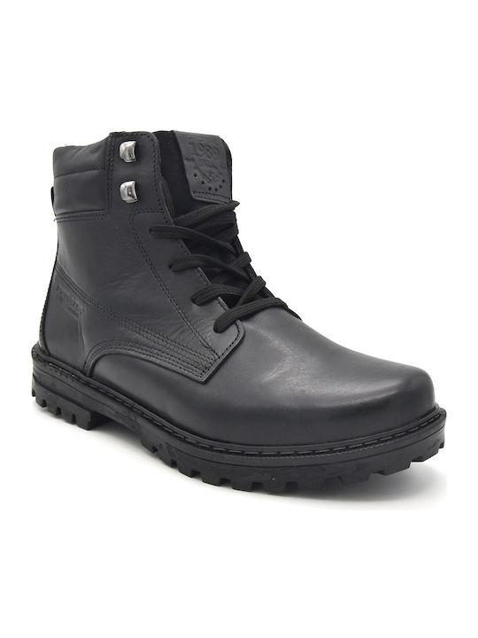 Leather Black Boots Anatomical