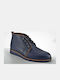 Leather Blue Men's Boots