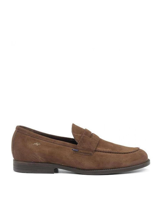 Fluchos Men's Suede Loafers Tabac Brown