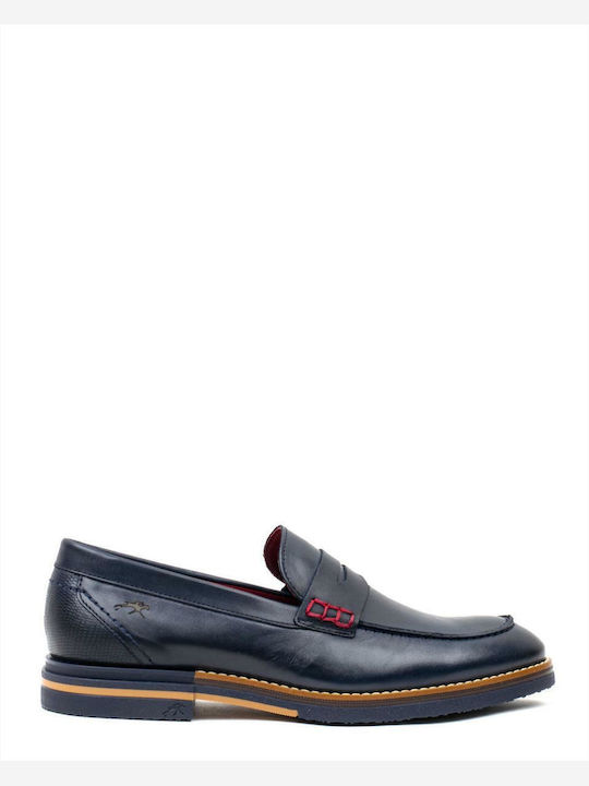 Δερμάτινα Ανδρικά Loafers σε Μπλε Χρώμα