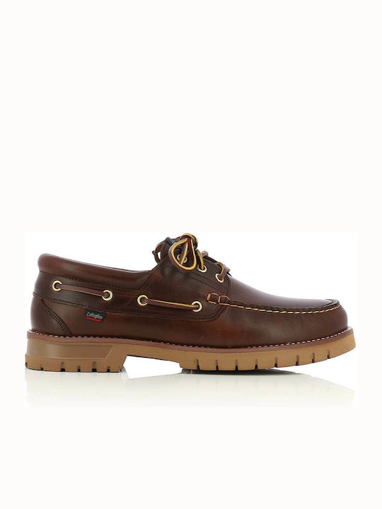 Δερμάτινα Ανδρικά Boat Shoes σε Καφέ Χρώμα