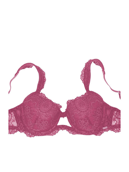 Balconette Fuchsia Sutien cu Baloane