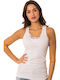 Women's T-Shirt with Spaghetti Strap White