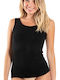 Women's T-Shirt with Spaghetti Strap Black