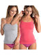 Women's T-Shirt with Spaghetti Strap 2Pack