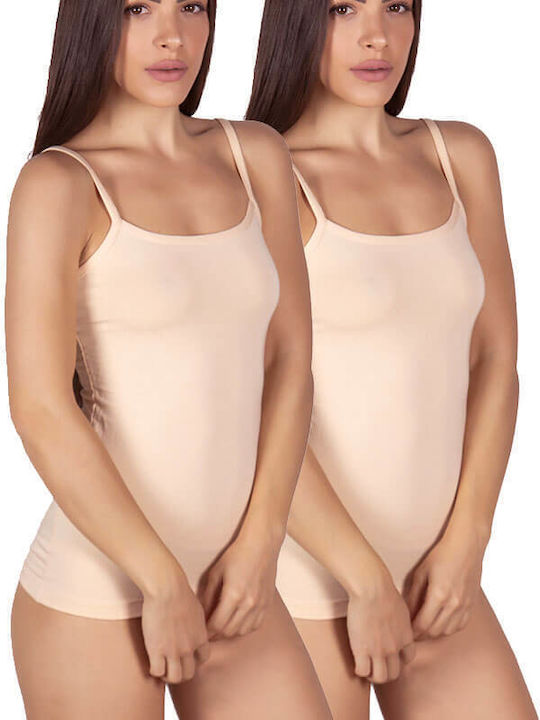 Damen T-Shirts Beige 2Pack